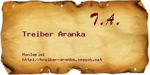 Treiber Aranka névjegykártya